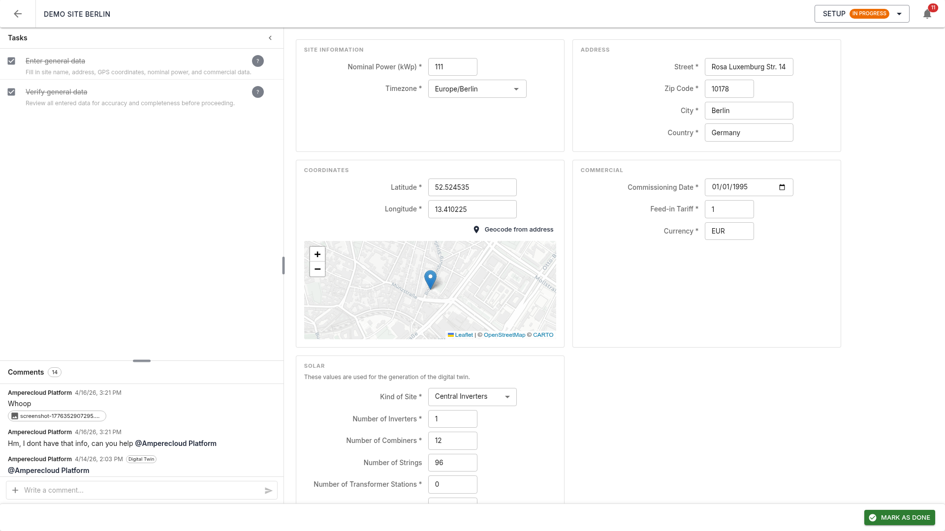 Setup overview